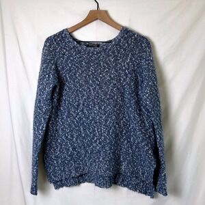 Buffalo David Bitton Womens Wool Blend Sweater Blue Size S Marled Knit Cozy
